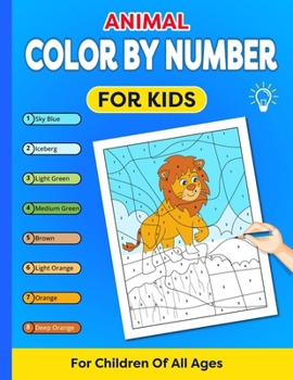 Paperback Animal color by number for kids Book