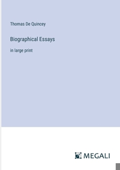 Paperback Biographical Essays: in large print Book