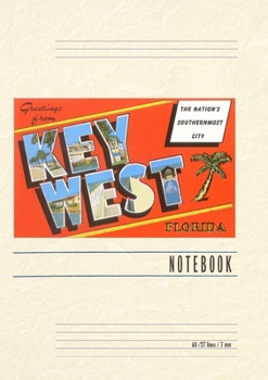 Paperback Vintage Lined Notebook Greetings from Key West Book