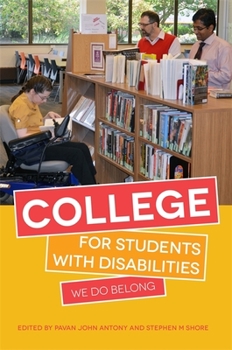 Paperback College for Students with Disabilities: We Do Belong Book