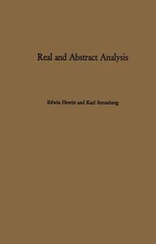 Paperback Real and Abstract Analysis: A Modern Treatment of the Theory of Functions of a Real Variable Book