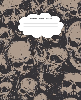 Skull Composition Notebook: Blank Lined Cute Notebooks for Girls Teens Kids School Writing Notes Journal (7.5 x 9.25 in)