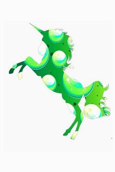 Paperback Green Bubble Unicorn: Blood Sugar Tracker Book