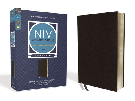 Bonded Leather NIV Study Bible, Fully Revised Edition, Large Print, Bonded Leather, Black, Red Letter, Comfort Print [Large Print] Book