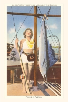 Paperback Vintage Journal Bathing Beauty with Sailfish, Florida Book