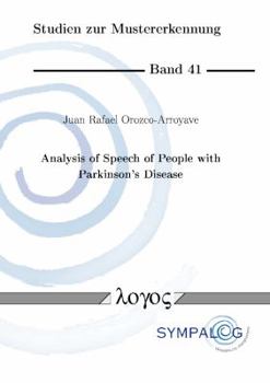 Paperback Analysis of Speech of People with Parkinson's Disease Book