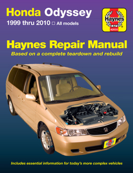 Paperback Honda Odyssey 1999 Thru 2010 Haynes Repair Manual Book