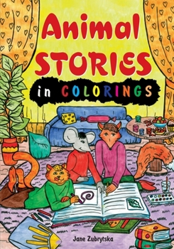 Paperback Animal Stories in Colorings Book