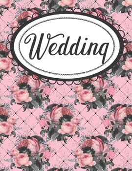 Paperback Pink and Black Floral Wedding Planner: Gothic Chic Diamond Pattern Bridal Organizer Book