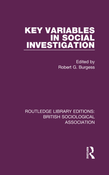 Hardcover Key Variables in Social Investigation Book