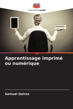 Paperback Apprentissage imprimé ou numérique [French] Book