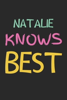 Natalie Knows Best: Lined Journal, 120 Pages, 6 x 9, Natalie Personalized Name Notebook Gift Idea, Black Matte Finish (Natalie Knows Best Journal)