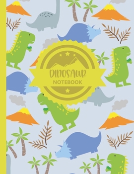 Dinosaur Notebook: A Cute Prehistoric Dinosaur Practice Writing Composition Journal, A Blank 8.5x11" Full Page Practice Writing Composition Notepad ... Midline With 120 Practice Pages For School