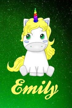 Emily Personalized Name Journal: Unicorn Personalized Notebook Custom Name