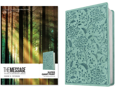 Imitation Leather The Message Super Giant Print (Leather-Look, Teal Berries) Book