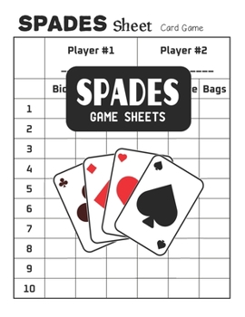Spades Game Sheets: Spades Score Sheets - Card Game