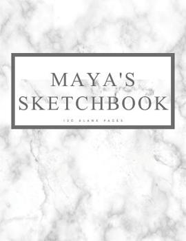 Paperback Maya's Sketchbook: Personalized Marble Sketchbook with Name: 120 Pages Book
