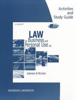 Paperback Law for Business and Personal Use Activities and Study Guide Book