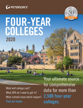 Paperback Four-Year Colleges 2020 Book
