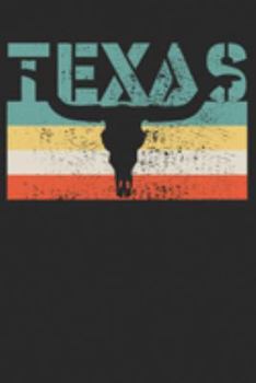 Paperback Notebook: Texas Vintage Retro Ruled 6x9 120 Pages Book