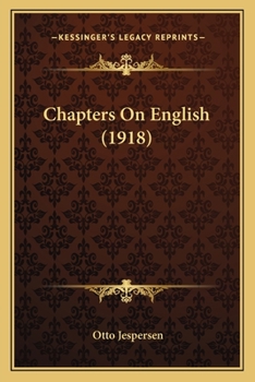 Paperback Chapters On English (1918) Book