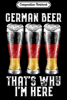 Paperback Composition Notebook: Funny German Beer Flag Oktoberfest Drinking Gift Journal/Notebook Blank Lined Ruled 6x9 100 Pages Book