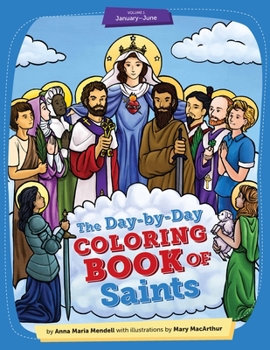 Paperback Day-By-Day Coloring Book of Saints V1 Book