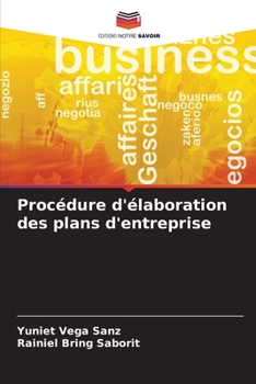 Paperback Procédure d'élaboration des plans d'entreprise [French] Book