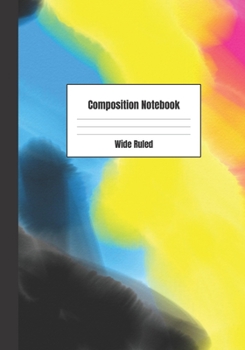 Paperback Composition Notebook: Color Splash Theme Book