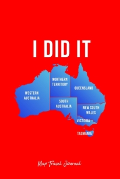 Map Travel Journal: Solo Traveler Australian Travel Addict Cool Christmas Gift - Red Ruled Lined Notebook - Diary, Writing, Notes, Gratitude, Goal Journal - 6x9 120 pages