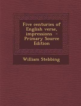 Paperback Five Centuries of English Verse, Impressions Book