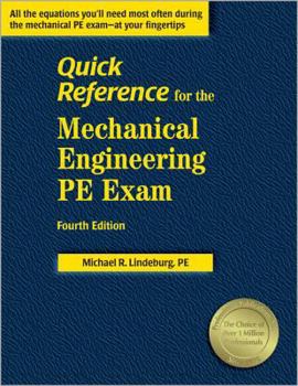 Paperback Quick Reference for the Mechanical Engineering PE Exam Book