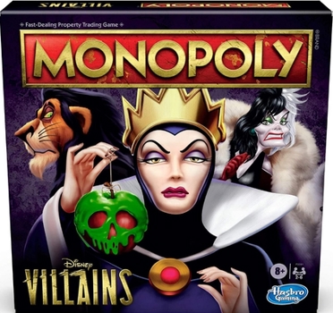 Toy Monopoly: Disney Villains Edition Board Game for Kids Ages 8 and Up, Play as a Classic Disney Villain Book