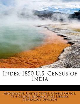 Paperback Index 1850 U.S. Census of India Book