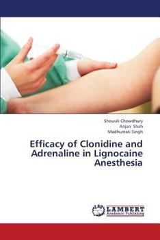 Paperback Efficacy of Clonidine and Adrenaline in Lignocaine Anesthesia Book