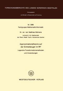 Paperback Approximationstheorie Auf Der Einheitskugel Im R3 [German] Book