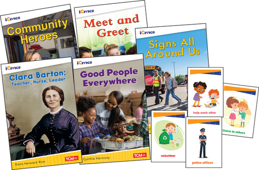 Paperback Icivics Grade K: Community & Social Awareness 5-Book Set + Game Cards [With Game Cards] Book