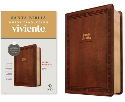 Biblia Letra Gigante Ntv Con Filament (Sentipiel, Café Rojizo, Letra Roja)