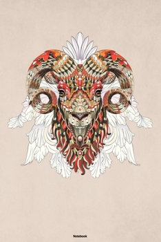 Notebook: Aries Ram Polygon Animal Journal Abstract Geometric Pattern Composition Book Colorful Shapes Gift