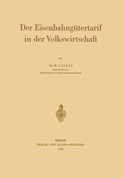 Paperback Der Eisenbahngütertarif in Der Volkswirtschaft [German] Book