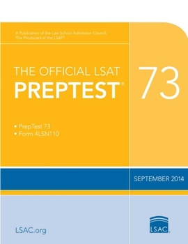 Paperback The Official LSAT Preptest 73: (Sept. 2014 Lsat) Book