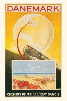 Paperback Vintage Journal Denmark Travel Poster Book
