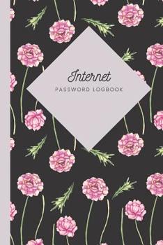 Paperback Internet Password Log Book: Pink flower journal for home and office organization Book