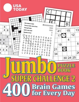 Paperback USA Today Jumbo Puzzle Book Super Challenge 2: 400 Brain Games for Every Day Book