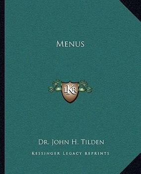 Paperback Menus Book