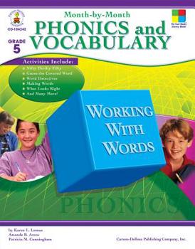 Paperback Month-By-Month Phonics and Vocabulary, Grade 5 Book