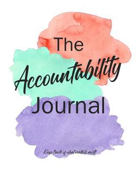 Paperback Accountability Journal Book