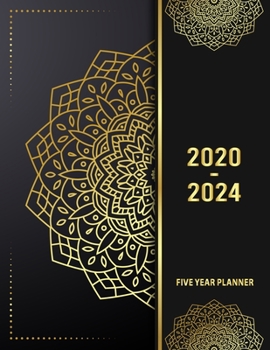 Paperback 5 Year Planner 2020 - 2024: Splash 5 Year Planner Calendar Book 2020-2024 Size 8.5 x 11 Inch Book