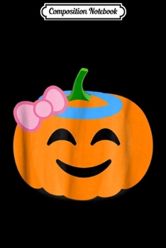 Composition Notebook: Pumpkin Girl Emoji Angel Halo Emoji Halloween Journal/Notebook Blank Lined Ruled 6x9 100 Pages