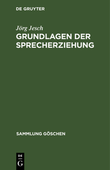 Hardcover Grundlagen der Sprecherziehung [German] Book